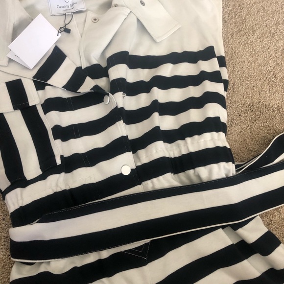 COPY - Navy/White French Striped Belted Romper 🇫🇷 - Picture 6 of 8